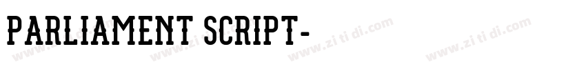 Parliament Script字体转换